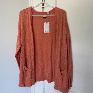 NWT Roxy peach cardigan!